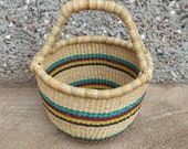 Small storage Basket Bolga Basket Baby gift basket Bolga market basket Birthday Gift Basket Antique Baskets African Basket