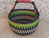 Storage basket African basket Straw basket Woven basket Gift basket African market basket handmade basket Market Basket Basket