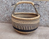 Large Round Bolga Market Basket