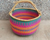 Extra Large Round Bolga Market Basket