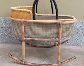 Moses basket Baby Basket Baby nest African Moses basket Bolga basket Nursery decor Baby mobile African basket Baby bassinet