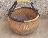 Large Round Bolga Market Basket