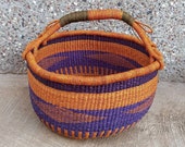 African basket Bolga Market Basket Woven Basket Antique Baskets Picnic Basket Storage Basket Fruit Basket
