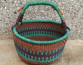 Large Round Bolga Market Basket