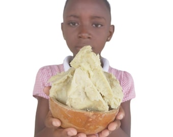 Unraffinierte Sheabutter für Haut und Haar, Ghana Bio Sheabutter, Körperbutter, Rohe Sheabutter für Sie und Ihn