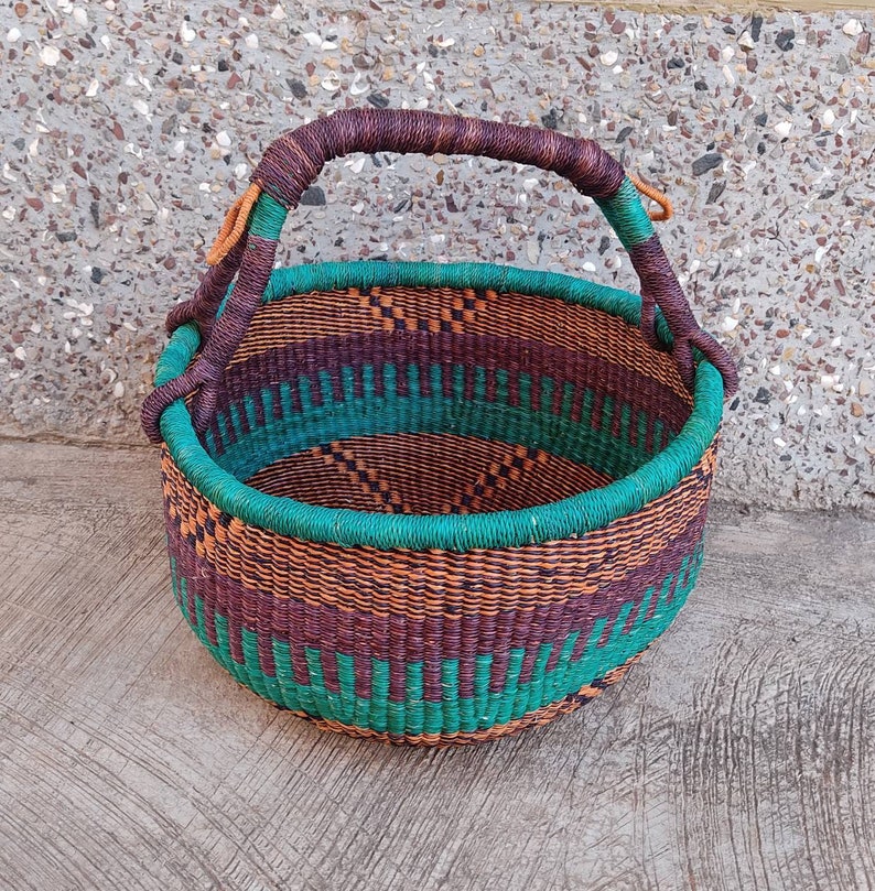 Bolga Basket Market Basket Shopping basket African Market Etsy