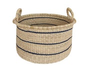 Laundry Room Storage, Laundry Basket, Bolga Woven Basket, Large Blanket Basket, Wicker laundry Organization