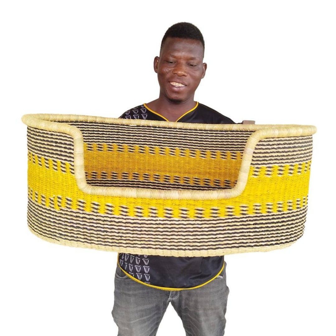 Hand Woven Dog Baskets, Personalized Dog Bed Furniture For Small to XL