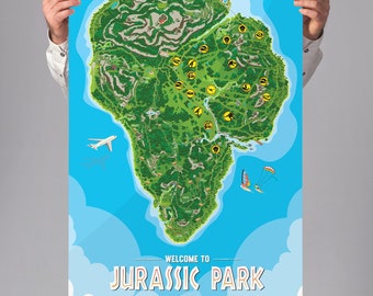 Jurassic National Park Map 16x20 Poster Isla Nublar Etsy jurassic-national-park-map-16x20-poster-isla-nublar-etsy