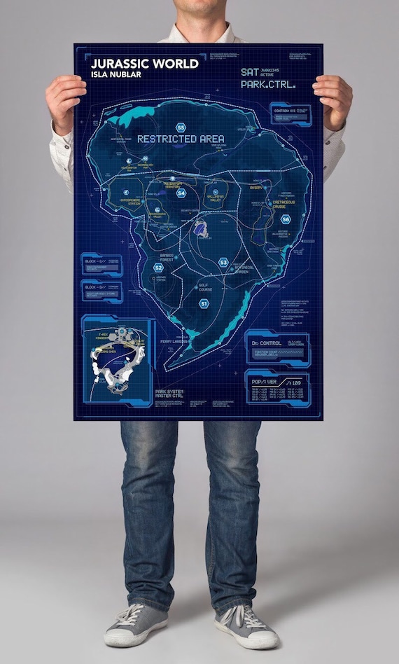 Movie Replica Isla Nublar Jurassic World Bedroom Decor