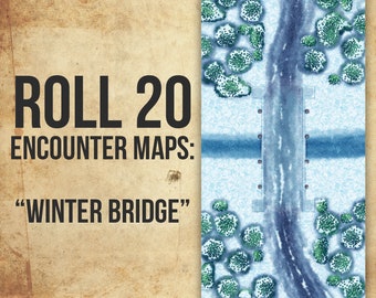 DnD | Roll20 | Encounter Map | Winter | Wilderness Bridge