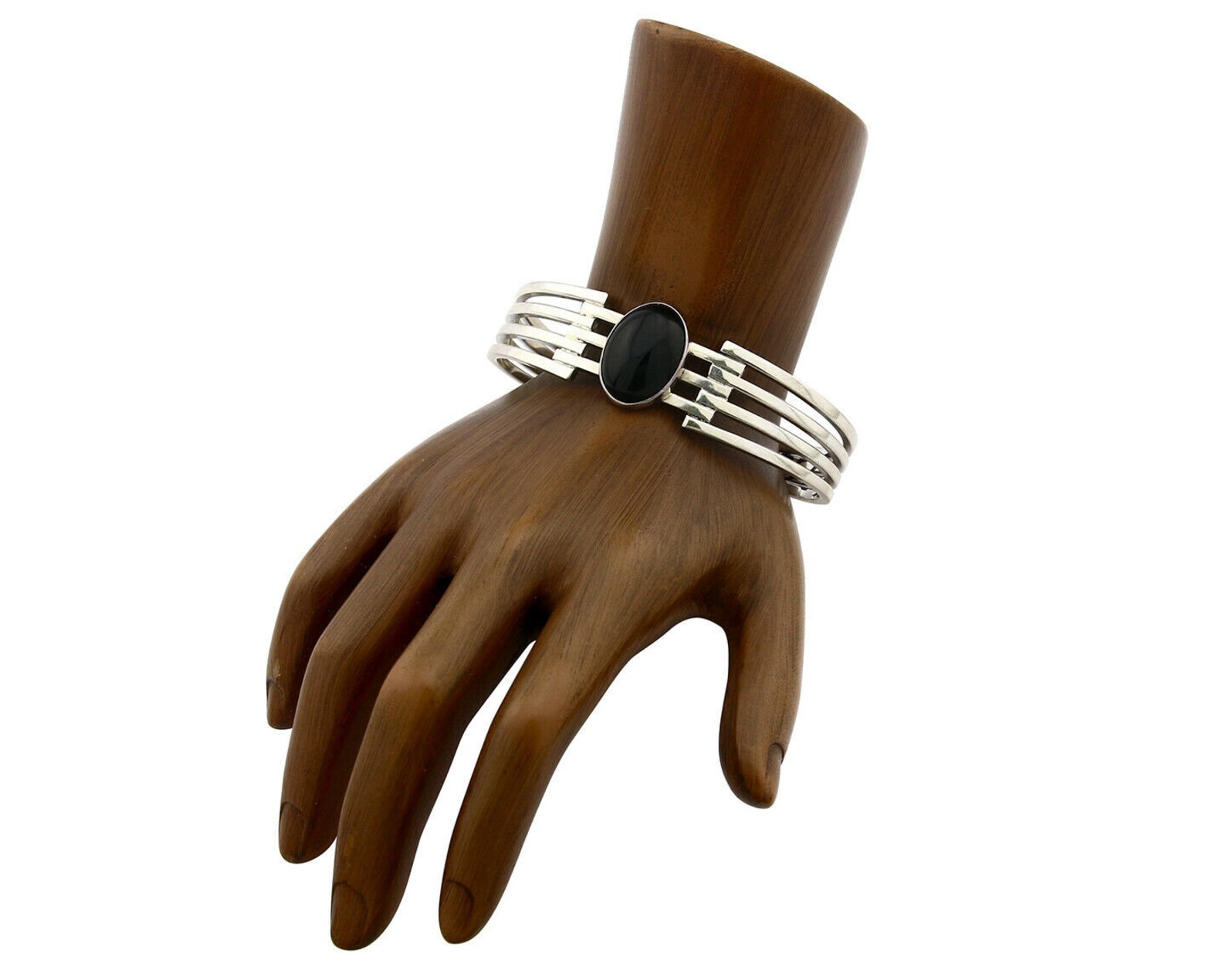 Mexican Bracelet .925 Silver Artist Signed PM Black Onyx Etsy UK