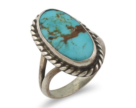 Navajo Handmade Ring 925 Silver Southwest Turquoi… - image 1