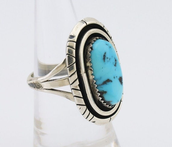 Navajo Ring 925 Silver Sleeping Beauty Turquoise … - image 6