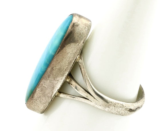 Navajo Ring .925 Silver Arizona Turquoise Native … - image 5