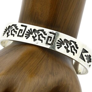 Women's Navajo Bracelet .925 Silver Handmade Cuff Signed CS C.80's
