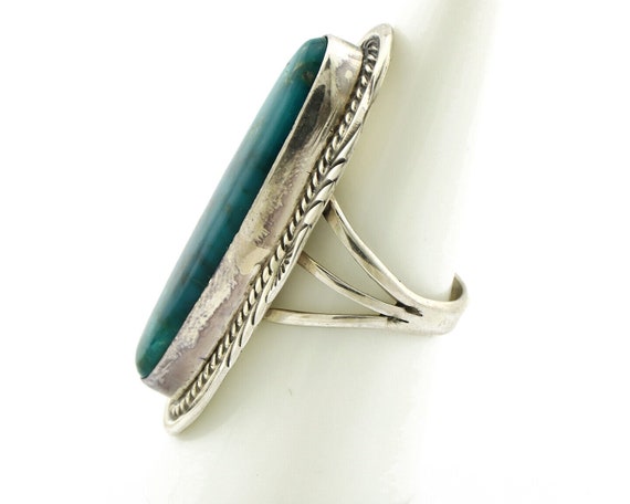 Navajo Ring 925 Silver Turquoise Mountain Artist … - image 5