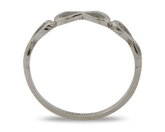Infinity Heart Promise Ring 925 Solid Silver Size… - image 3