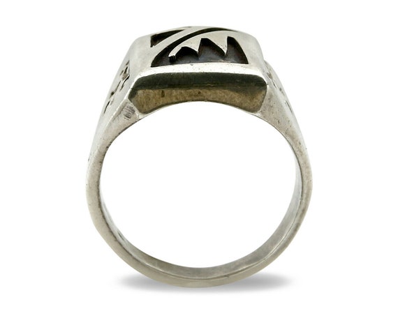 Navajo Overlay Ring .925 Handmade Native American… - image 3