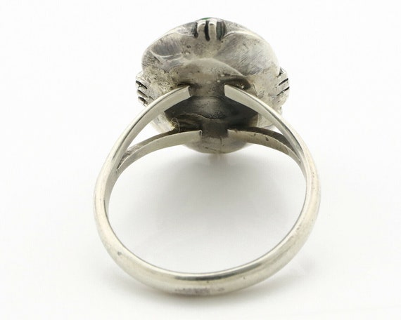 Navajo Ring .925 Silver Kingman Turquoise Handmad… - image 6