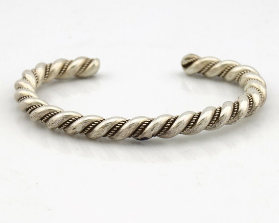 Navajo Handmade Bracelet .925 SOLID Silver Native… - image 4