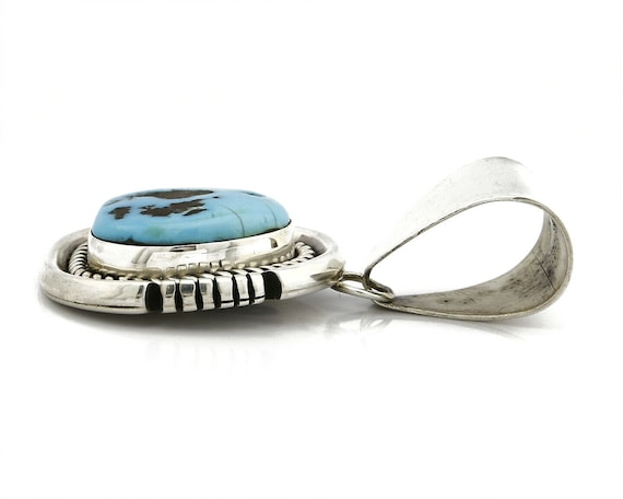 Navajo Handmade .925 Sterling Silver Blue Turquoi… - image 5