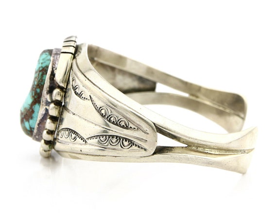 Navajo Bracelet .925 Silver Royston Turquoise Art… - image 5