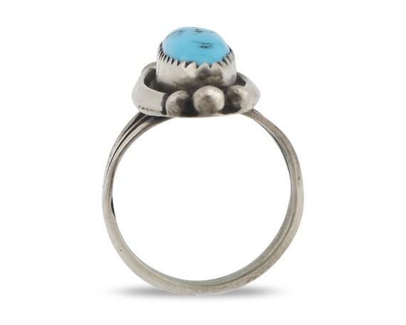 Navajo Ring .925 Silver Sleeping Beauty Turquoise… - image 3