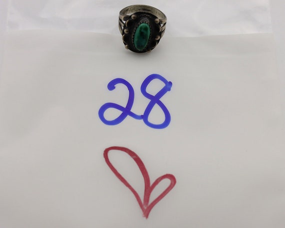 Navajo Ring .925 Silver Royston Turquoise Artist … - image 10