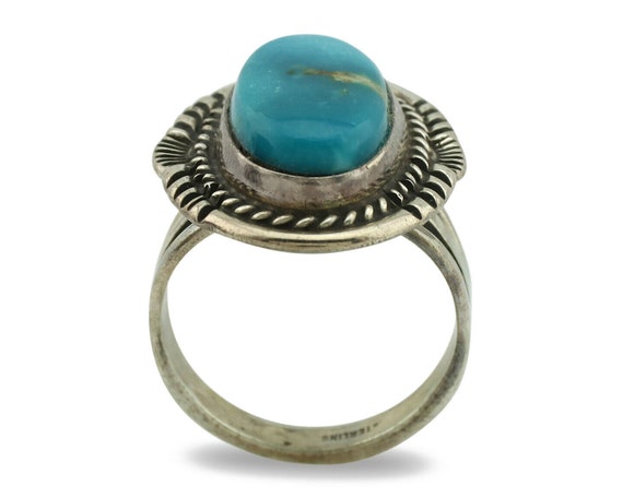 Navajo Ring .925 Silver Turquoise Signed M Begay … - image 3