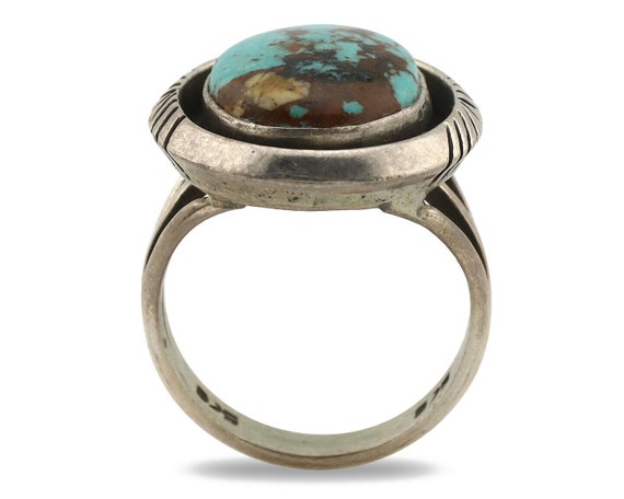 Navajo Ring .925 Silver Natural Blue Turquoise Si… - image 3