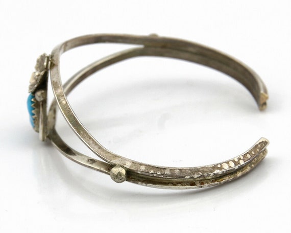 Navajo Bracelet .925 Silver Sleeping Beauty Turqu… - image 5