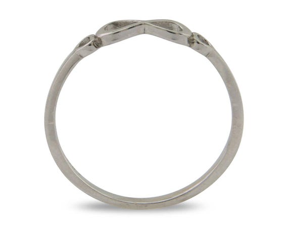 Infinity Heart Promise Ring 925 Solid Silver Size… - image 3