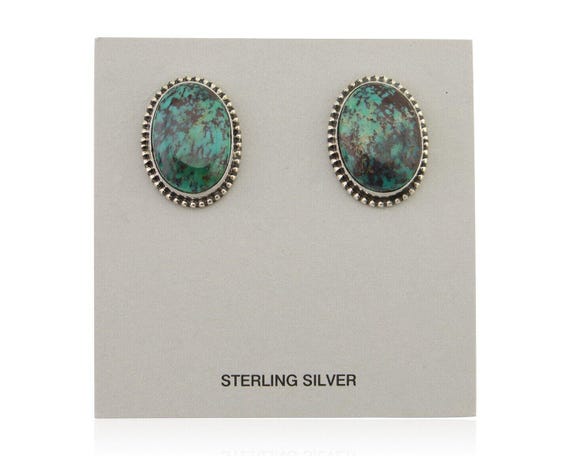 Dazzling Vintage Native American Navajo Royston Turquoise Sterling Silver 12ktgf Earrings Dazzling Vintage Native American Navajo Royston Turquoise Sterling Silver 12ktgf Earrings