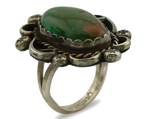 Navajo Ring .925 Silver Royston Turquoise Artist … - image 2