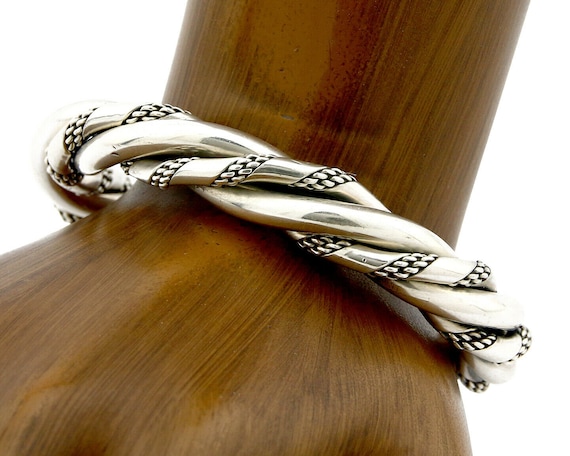Navajo Handmade Bracelet .925 Silver Artist Signe… - image 1