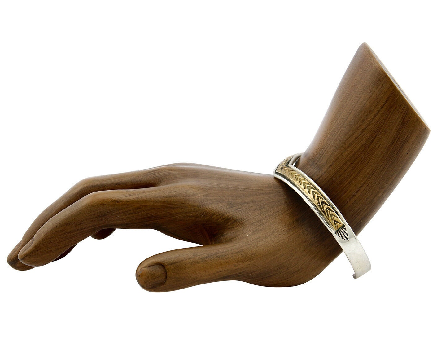 Navajo Bracelet .925 SOLID Silver & 12K Gold Plated Signed