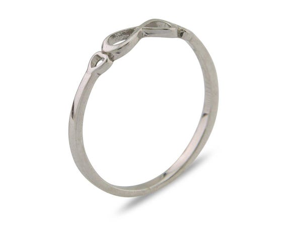 Infinity Heart Promise Ring 925 Solid Silver Size… - image 2