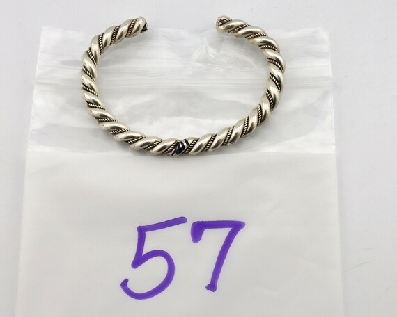 Navajo Handmade Bracelet .925 SOLID Silver Native… - image 9