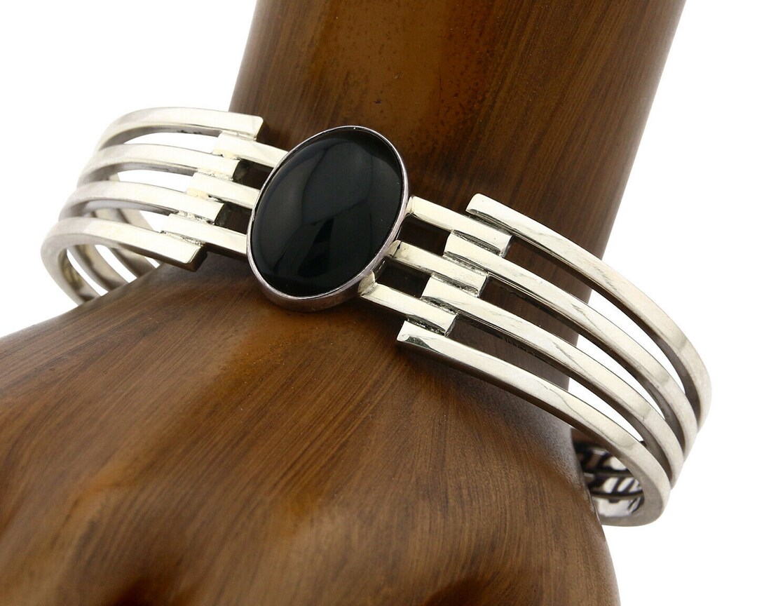 Vintage Mexico TR-71 925 Sterling Silver ZigZag / Wave Cuff