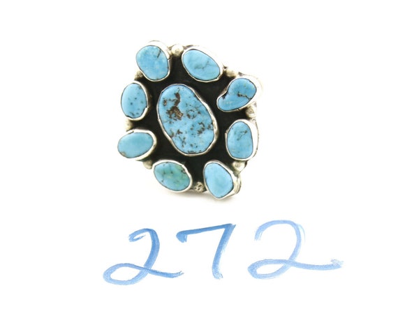 Navajo Ring .925 Silver Sleeping Beauty Turquoise… - image 9