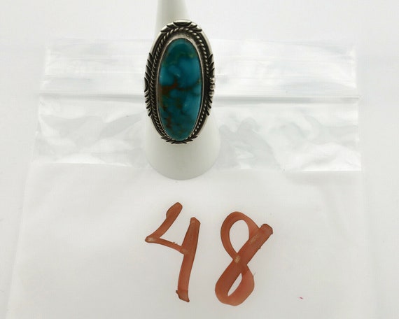 Navajo Ring .925 Silver Blue Southwest Turquoise … - image 9