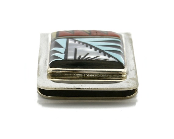 Zuni Signed C Booque Money Clip .925 Sterling Mul… - image 6