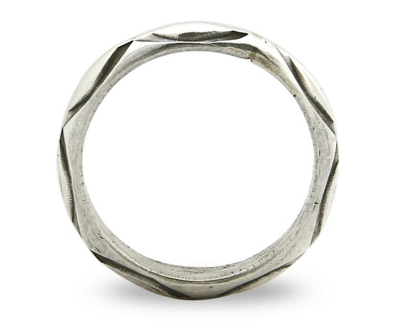 Women's Navajo Ring .925 SOLID Silver Hand Stampe… - image 3