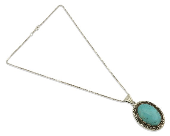 Navajo Handmade Pendant Necklace .925 Silver Arti… - image 2