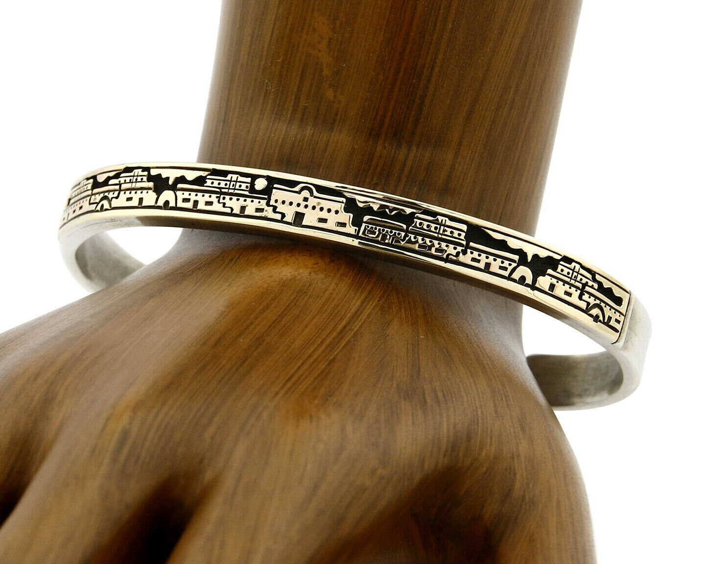 独特な 【送料無料】 & 14k Bracelet Navajo Women's Silver C.80's Cuff Rogers MM アクセサリー