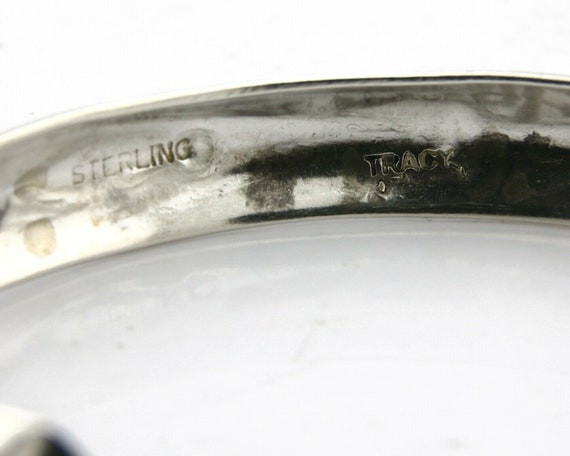 Navajo Bracelet SOLID .925 Silver Hand Stamped Si… - image 7