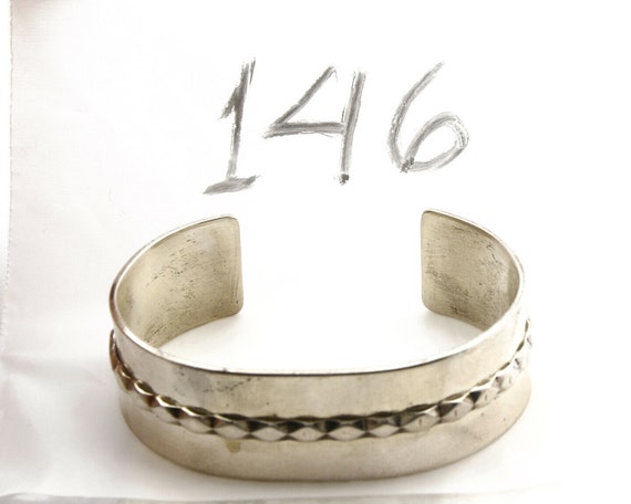 Women's Navajo Bracelet .925 Silver Handmade Arti… - image 9