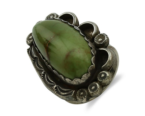 Navajo Ring .925 Silver Royston Turquoise Native … - image 1