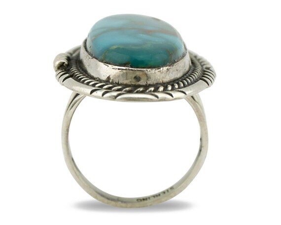 Navajo Ring .925 Silver Blue Southwest Turquoise … - image 3